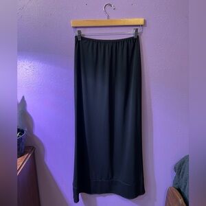 SOLD- Vintage Long Black Slip Skirt - Brand: Uniform by John Paul Richard